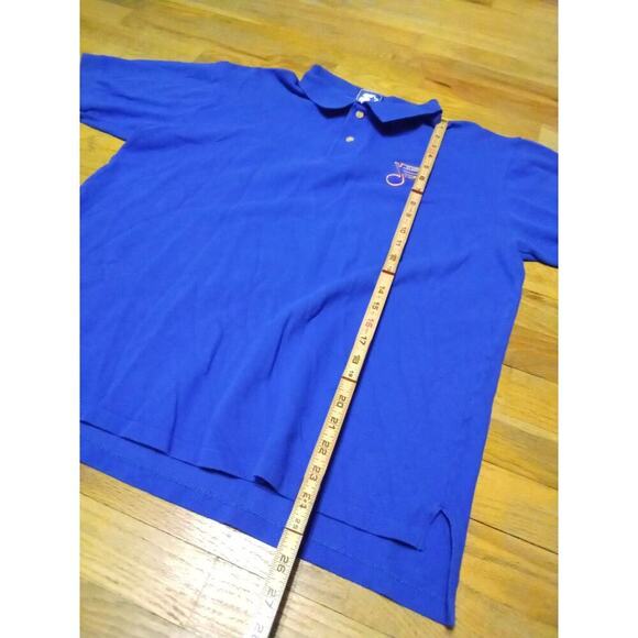 Vintage St Louis Blues Polo Shirt Starter NHL Blue Men's Large Preppy Casual - Picture 4 of 8